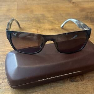 Maui Jim Kamuela Mj-243-02/F Brushed Black Gunmetal Sunglasses Well Loved